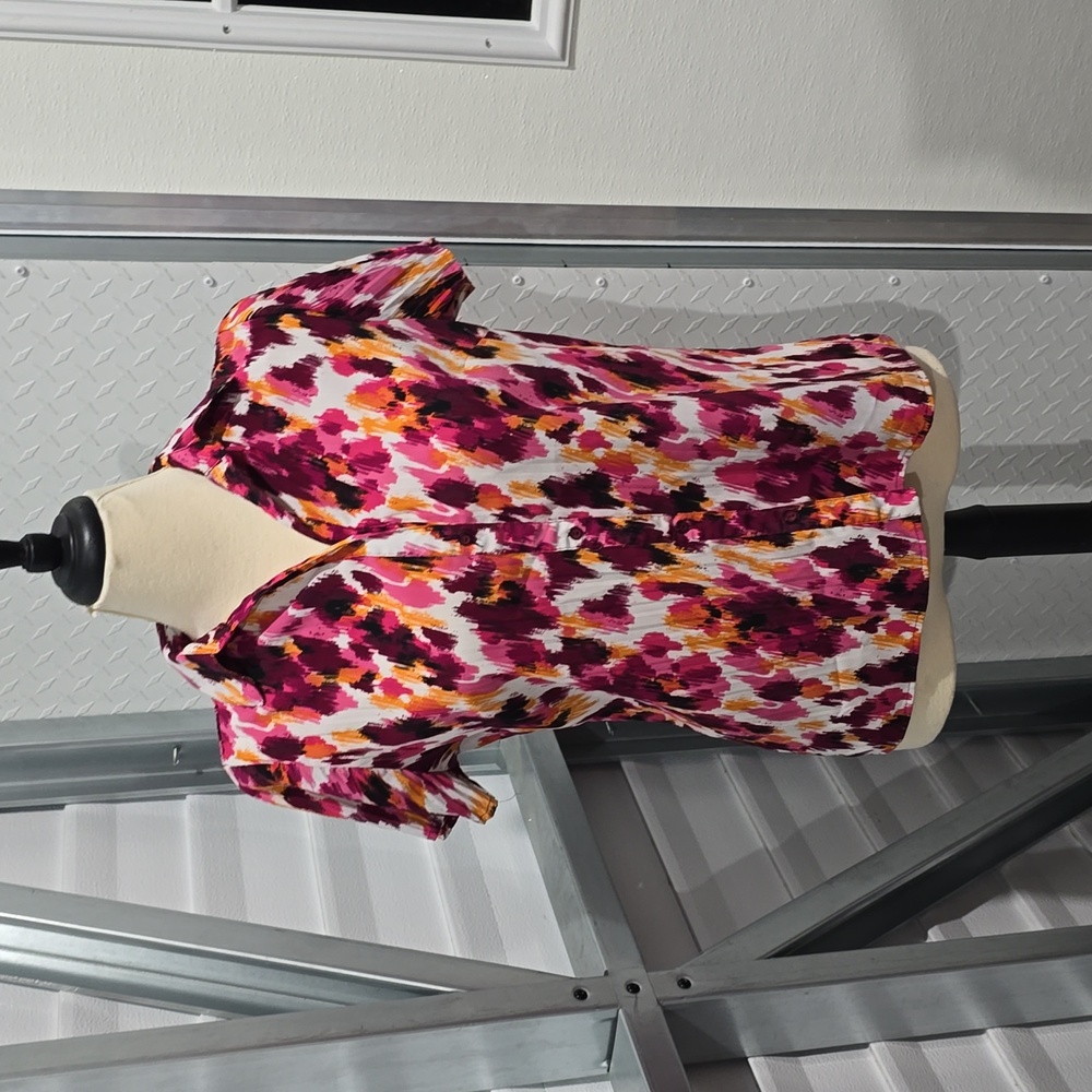 Fred David Stretch Blouse‎ Size Medium